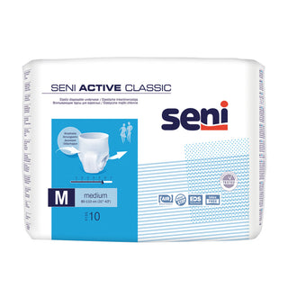 SENI| מארז תחתוני ספיגה אקטיב קלאסיק (10 יחידות) M