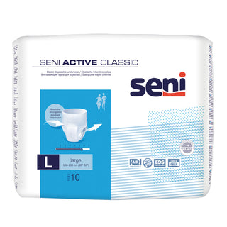 SENI| מארז תחתוני ספיגה אקטיב קלאסיק (10 יחידות) L