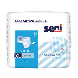 SENI| מארז תחתוני ספיגה אקטיב קלאסיק (10 יחידות) XL